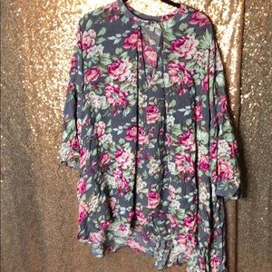 Umgee Grey floral dress